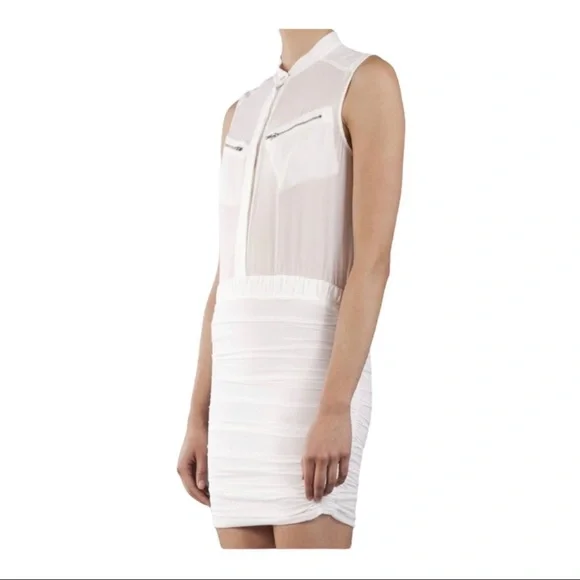 IRO Caulini Burgundy Red Silk Mini Sheer Bodycon Mini Dress EUR 38 US M‎ $595 - Picture 12 of 14